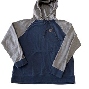 Hippytree Nomad Division Mens Raglan Hoodie Blue Long Sleeve Pocket Pullover